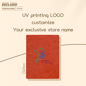 Precio de fábrica Cubiertas de menú impermeables Cubiertas de menú de cuero para restaurante Tamaño personalizado Logo Cubierta de menú de cuero - Product Image 4