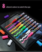 Marqueur à craie liquide effaçable à l'eau de 10 mm, épais, pour vitres de voiture, panneaux LED, dessin, peinture publicitaire DIY