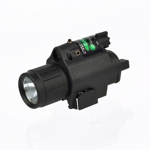 Compact Multi-Function Flashlight, Black Plastic Combo <b>Light</b> with Green Dot and <b>Remote</b> Pressure <b>Switch</b> for Outdoor Use - Product Image 2