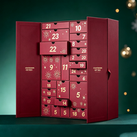 Scatola Regalo Personalizzata in Cartone Ondulato Riciclabile per Calendario dell'Avvento Cosmetico con Chiusura Magnetica e Nastro, Scatola da 12 Giorni per Profumi e Cosmetici