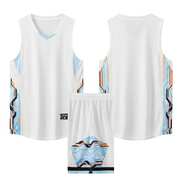 Uniformes de basket-ball en tissu avec logo personnalisé, haute qualité, 100% polyester, ensemble de maillots de basket-ball, vêtements respirants, séchage rapide