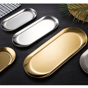 Plateau de service ovale personnalisé avec logo pour salle de bain, en acier inoxydable, décoratif, compatible lave-vaisselle - Product Image 4