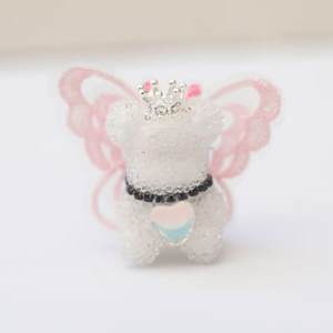 Alas acrílicas con cuentas de diamantes de imitación DIY, cuentas de azúcar de oso para bolígrafo de cadena de teléfono móvil, venta al por mayor - Product Image 4