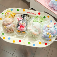Jouets sensoriels en silicone pour enfants KM, jouets à presser, jouets anti-stress, animaux (éléphant, ours en peluche, renard), porte-clés, texture premium