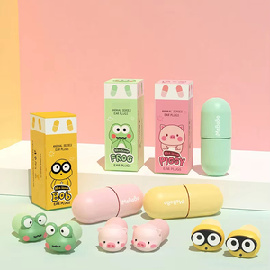 Bouchons d'oreille personnalisés en silicone ABS de 4 tailles à haut décibel, très silencieux et doux, avec réduction du bruit pour le sommeil, nouvelle caractéristique de sécurité mignonne - Product Image 1