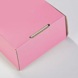 Изготовленная на заказ прочная застежка-молния Почтовая доставка розовые гофрированные коробки коробка для упаковки одежды - Product Image 5