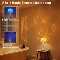 Lampe de projection, lampe de table à effet d'ondulation d'eau sur pied haut, avec télécommande, cadeau romantique amusant pour l'intérieur, LED romantique, cadeau de la Saint-Valentin
