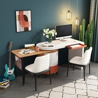 Meuble de rangement pivotant à deux places, mobilier de Style nordique moderne, armoire d'angle pour salle d'étude, Table d'ordinateur, bureau
