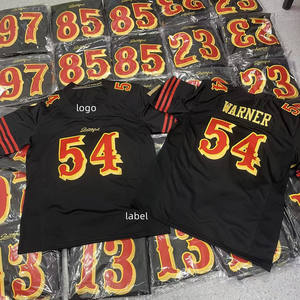 Новые модели 2025 года: Лидер продаж – высококачественные мужские вышитые футболки для американского футбола команды 49ers - Product Image 4