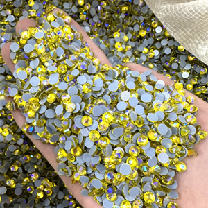 厂家批发200多色德国强力胶水烫金石SS20玻璃水晶AB烫金钻婚纱 - Product Image 2