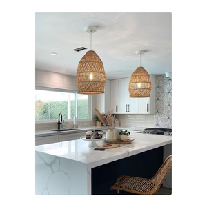 Venta al por mayor nuevo diseño duradero elegante pantalla de ratán luces colgantes de ratán linterna de ratán para decoración de Vietnam - Product Image 3