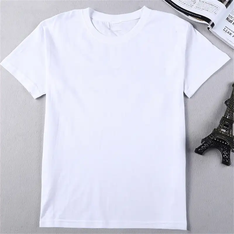 Kaus Pria Besar Autentik Baru Grosir Kaus Putih Polos untuk Pria/