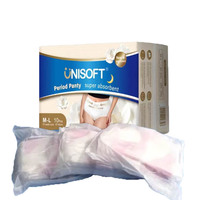 Culottes menstruelles certifiées OEM, vente en gros, personnalisées, super douces et absorbantes, culottes de règles imprimées, culottes hygiéniques jetables
