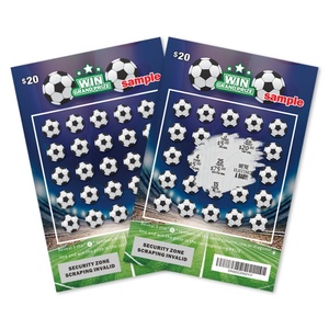 Carte à gratter de loterie imprimée en offset, carte à gratter de jeu d'argent - Product Image 1