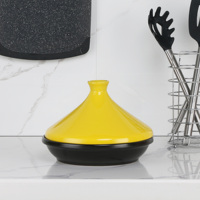 Tajine d'oeufs d'hôtel en céramique marocaine en aluminium antiadhésif avec couvercle en porcelaine