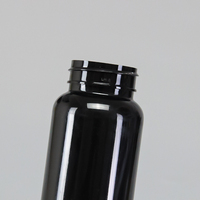 Vente flash - Bouteille d'emballage pour pilules en plastique PET noir écologique de 60 ml, 100 ml, 120 ml, 150 ml, 175 ml, 200 ml