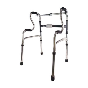 Aluminum Alloy <b>Walker</b> With Double Bend Design For Elderly And Disabled Mobility Aid Folding Walking Assistant - Product Image 4