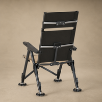 Chaise de pêche robuste en acier au carbone avec plateau magnétique pour appâts, supports modulaires pour cannes, siège pliable pour la pêche à la carpe