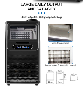 เครื่องทำน้ำแข็งเชิงพาณิชย์ขนาดเล็ก30กก. เครื่องทำน้ำแข็งบนเคาน์เตอร์ ETL สำหรับใช้ในครัวเรือนเครื่องทำน้ำแข็งกล่องพลาสติกไฟฟ้าสำหรับโรงแรม - Product Image 5