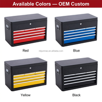 Armoire à outils portable JUNMAO à 6 tiroirs en acier laminé à froid, avec compartiment de rangement supérieur verrouillable, pour utilisation sur bureau