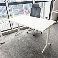 Meubles de bureau modulaires en métal blanc avec revêtement en poudre, durables, personnalisables, bureau individuel QINGSHUAI QS-60