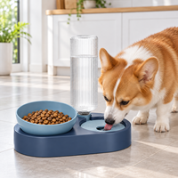 Distributeur automatique double bol en plastique durable Zheng Xin pour chats et chiens avec écran LCD – Dispositif d'abreuvement pour chats à usage intérieur
