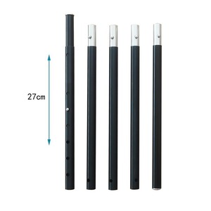 Telescopic Tarp Tent Support Pole <b>28mm</b> Diameter 6061 Aluminum Alloy Black Extendable Pole For Outdoor Use - Product Image 3