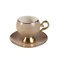 Ensemble tasse et soucoupe à café en céramique de grande valeur esthétique, style nordique minimaliste, luxe léger, 100 ml, Phnom Penh, pour le thé de l'après-midi, cadeau pour la maison