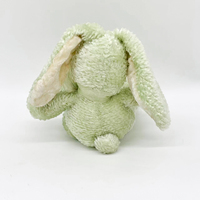 Mini taille 20cm mignon personnalisé en peluche vert longue oreille lapin jouets en peluche personnalisé lapin poupées animal lapin jouets en peluche bébé poupée cadeaux
