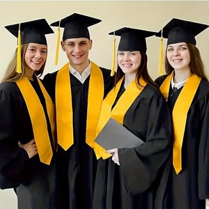 Étoles ou écharpes d'honneur de graduation doctorale en satin double face personnalisées pour uniformes scolaires en gros - Product Image 5