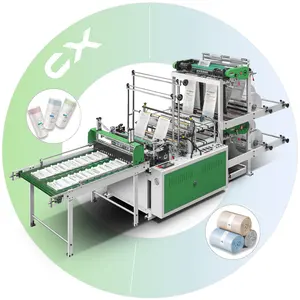 Polythene bag making machine CX-600 Double layers Four Channel biodegradable carry bag making machine