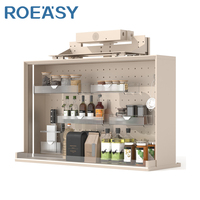 Système de rangement de cuisine intelligent mural avec élévateur de meuble et panier élévateur intelligent IA