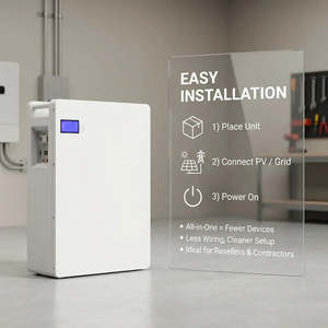 Système de stockage solaire hybride hors réseau 8 kWh 51,2 V LiFePO4 tout-en-un avec onduleur 5 kW blanc - Product Image 1