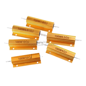 Résistance logée en aluminium or haute puissance RX24 100W 1R/6/8/10/15/25/50/100R <span class=keywords><strong>Ohm</strong></span> RX24-100W résistances bobinées à boîtier en aluminium 8R - Product Image 1
