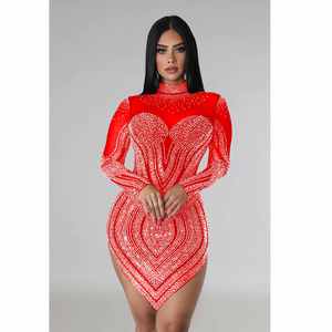 Nuevo Vestido de Gasa de Manga Larga para Mujer 2026, Bordado, para Cena, Fiesta, Club, Moda, Marca Famosa de Lujo - Product Image 3