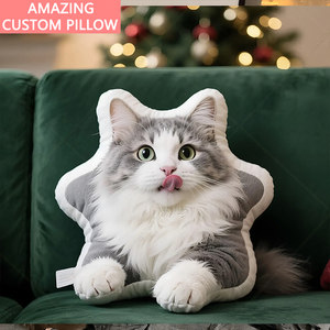 Tùy Chỉnh Vật Nuôi Gối Với Hình Ảnh Cá Nhân Ảnh Con Chó Mèo Khuôn Mặt Hình Gối Tùy Chỉnh Thú Nhồi Bông Hình Ảnh Gối - Product Image 3