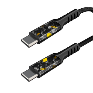 Câble de données Type-C à charge rapide 3A, en nylon tressé, avec boîtier en fibre de carbone bleu et rouge forgé, prix usine, OEM <span class=keywords><strong>iPhone</strong></span> - Product Image 6