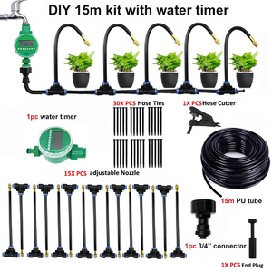 Kit de pulvérisateur de brumisation réglable à 360 ° Système de refroidissement par brumisation avec minuterie pour jardins, serres d'irrigation - Product Image 2