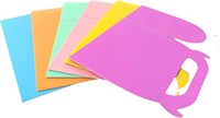 Boîtes à poignée pliables multicolores en papier écologiques pour cadeaux de fête de naissance