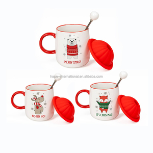 Nouvelle mode créative tasse en céramique de noël tasse avec couvercle boîte-cadeau personnalité verres arbre tasses à café tasses souvenirs - Product Image 1
