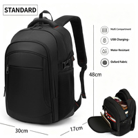 Sac à dos pour ordinateur portable en polyester, ergonomique, respirant, léger, imperméable, avec chargement USB, idéal pour les étudiants, les trajets quotidiens et les voyages
