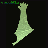 Gants vétérinaires jetables haute sensibilité, longs jusqu'aux épaules, avec sangle de cou, pour l'insémination artificielle des bovins et des chevaux
