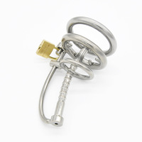 Qualité médicale CB6000 Dispositif De Chasteté En Acier Inoxydable Cage Bouchon Urétral