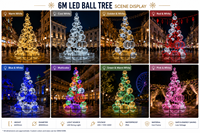 Boule de Noël LED géante blanc chaud pour la décoration des centres commerciaux, des places de ville et des hôtels, durable