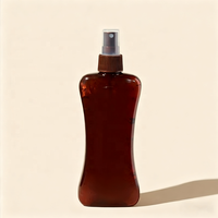 Flacon de pulvérisation de sérum d'huile de bronzage pour le visage en plastique ambre foncé de 8 oz avec pulvérisateur à brume fine 250ml flacon de pulvérisation de cheveux anti-moustiques