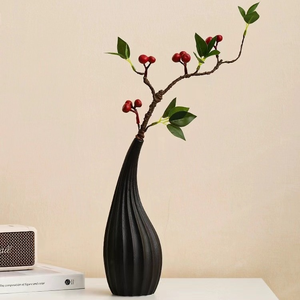 Creative Ceramic Art Vase <strong>Combination</strong> Black and White Set Simulation Flower Living Room Flower Arrangement Desktop Ornaments - Product Image 4
