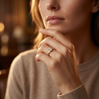 Laborgezüchtete Diamantringe HPHT CVD 1ct 2ct 3ct Diamantring 9k 10k 14k 18k Gelbgold Laborgezüchtete Diamantringe