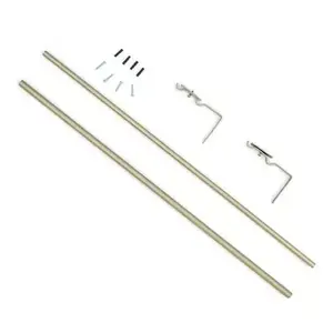 Tringle à rideau simple Vianney, grande taille, en bambou rond, style classique, pour salon, sans supports muraux inclus - Product Image 1