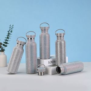 Bouteille isotherme créative pour femme avec poignée, en acier inoxydable, ornée de strass colorés et de diamants, grande capacité, maintien thermique 6-12 heures - Product Image 3