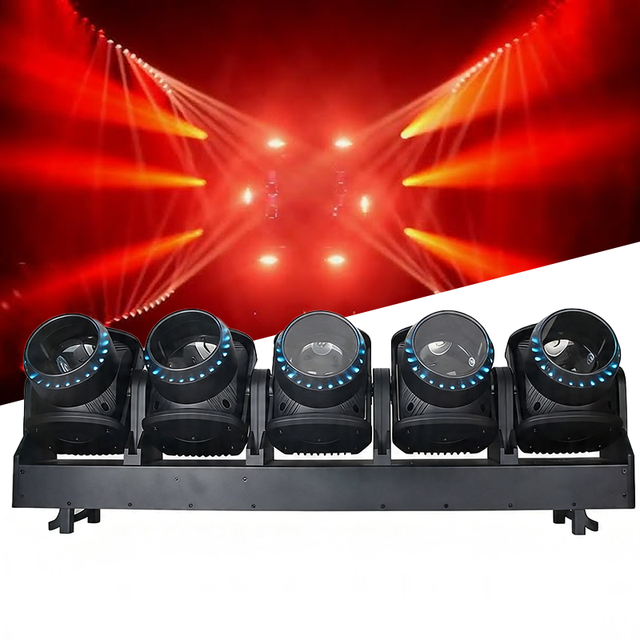 Igracelite 5x120W RGBW LED Swing Beam Bar Wash Moving Head Light 800W DMX512 Pixel Stage Effect Lighting DJ Disco Event